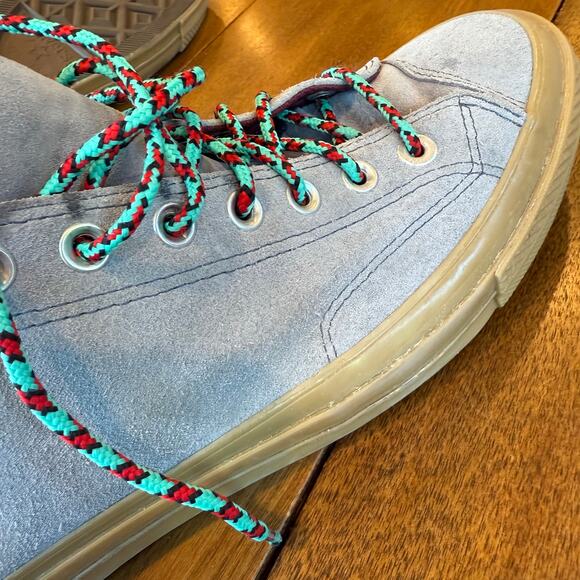 Converse Chuck Taylor All Star Suede Low Top Gray Trail Laces Mens 11.5 Retro - Picture 8 of 14